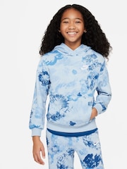 Nike Light Armory Blue Printed Overhead Hoodie - Image 1 of 11