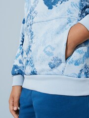 Nike Light Armory Blue Printed Overhead Hoodie - Image 3 of 11