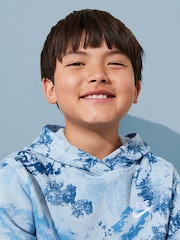 Nike Light Armory Blue Printed Overhead Hoodie - Image 4 of 11