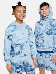 Nike Light Armory Blue Printed Overhead Hoodie - Image 9 of 11