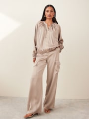 Emme Marella Natural EMMA Cargo Trousers - Image 3 of 5