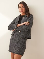 Emme by Marella Grey MICENE Boucle Mini Skirt - Image 3 of 6