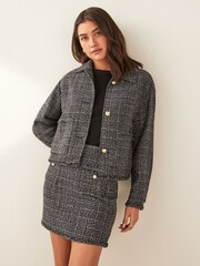 Emme by Marella Grey MICENE Boucle Mini Skirt - Image 4 of 6