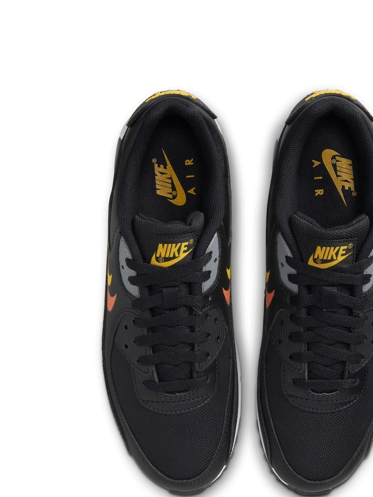 Nike Black/Gold Air Max 90 Trainers - Image 10 of 10