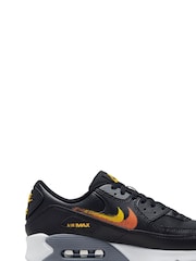 Nike Black/Gold Air Max 90 Trainers - Image 4 of 10