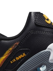 Nike Black/Gold Air Max 90 Trainers - Image 8 of 10