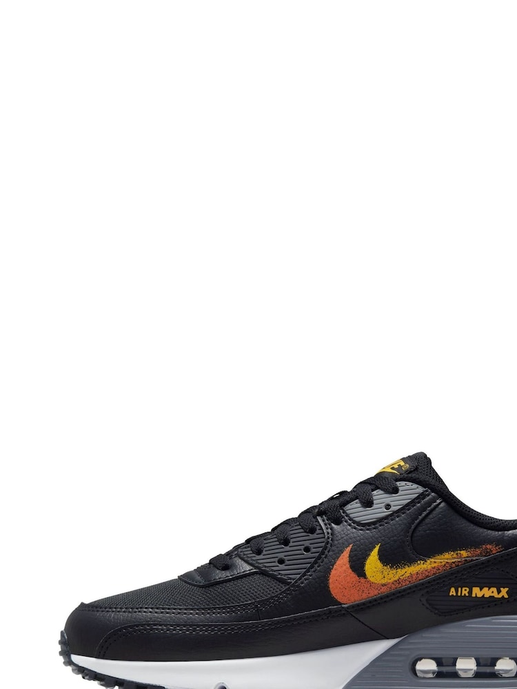Nike Black/Gold Air Max 90 Trainers - Image 9 of 10