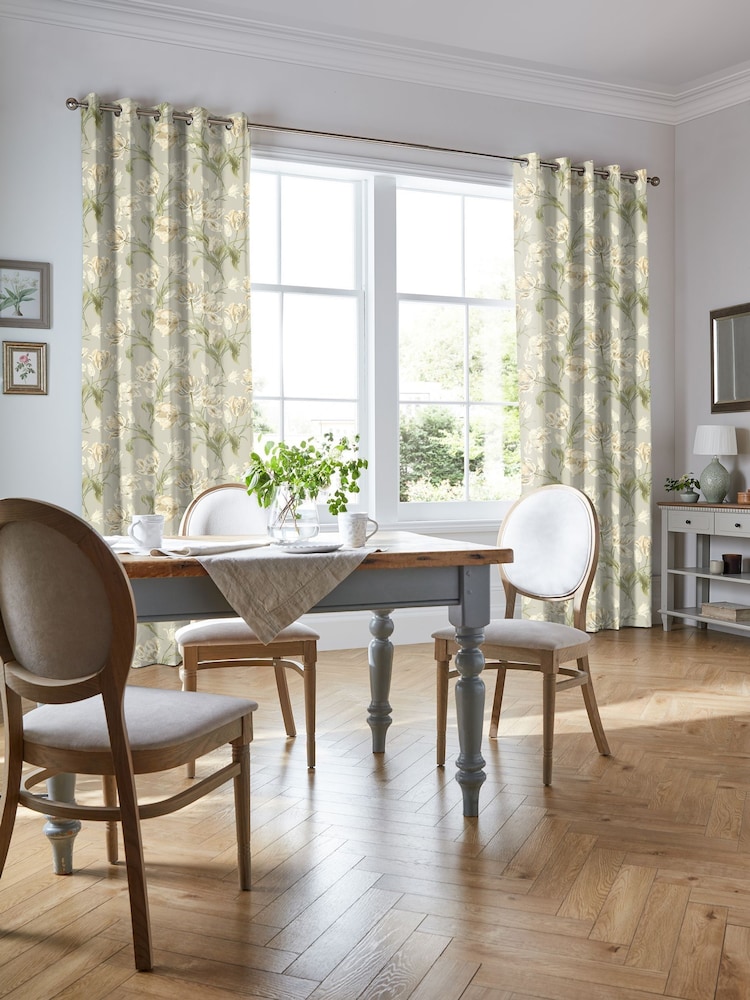 Laura Ashley Green Gosford Made to Measure Curtains - Image 2 of 9