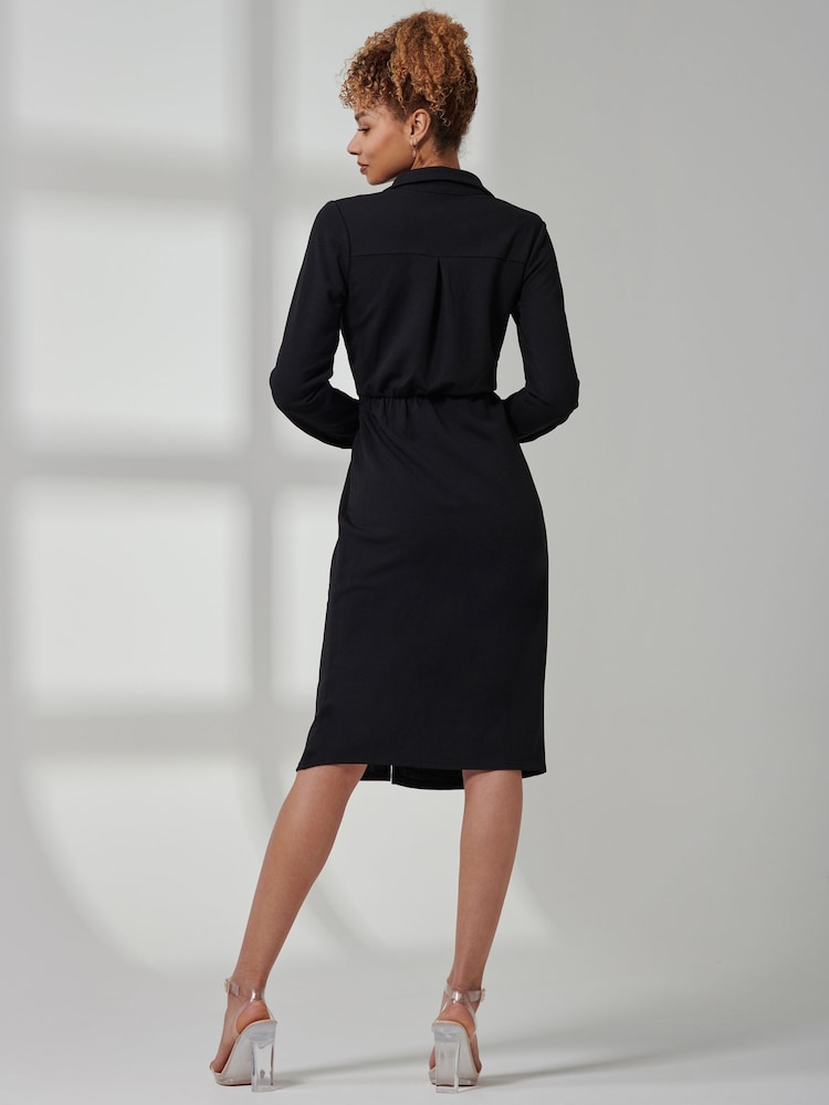 Jolie Moi Wrap Ruched Reveka Shirt Dress - Imagen 2 de 6 Jolie Moi Wrap Ruched Reveka Shirt Dress - Imagen 2 de 6