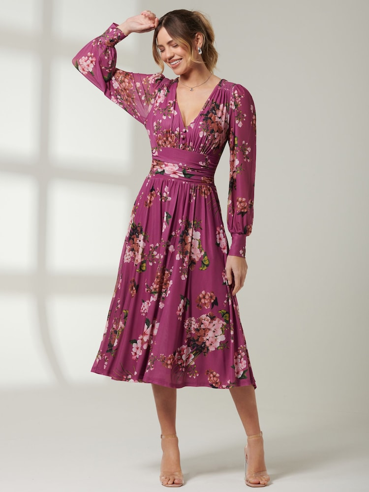 Jolie Moi Langärmeliges Midikleid aus Mesh - Bild 1 von 6