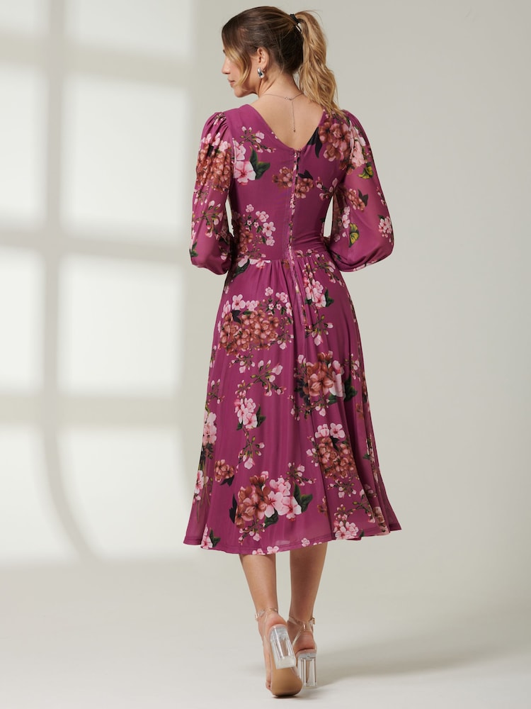 Jolie Moi Langärmeliges Midikleid aus Mesh - Bild 2 von 6