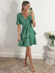 Jolie Moi Skater-Kleid mit Taillenschnürung, - Bild 1 von 6
