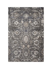 LIVABLISS Black Indigo Vintage Traditional Floral Boho Rug - Image 6 of 6