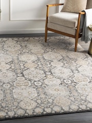 LIVABLISS Black Indigo Vintage Traditional Boho Rug - Image 1 of 7