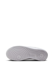 Nike White/Purple Blue Air Force 1 Youth Trainers - Image 7 of 9