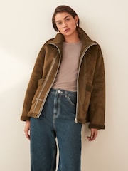 Emme by Marella Green Penny Zip Up Fleece - Image 1 of 7