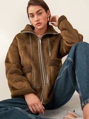 Emme by Marella Green Penny Zip Up Fleece - Image 5 of 7