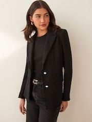 Emme by Marella Mario Black Blazer Jacket - Image 1 of 4