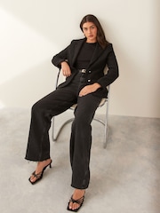 Emme by Marella Mario Black Blazer Jacket - Image 2 of 4