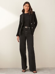 Emme by Marella Mario Black Blazer Jacket - Image 3 of 4