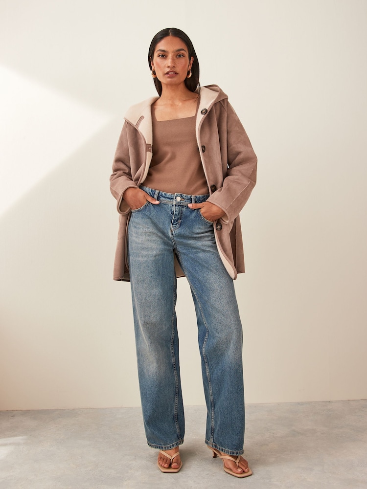 Emme by Marella Didone Faux Fur Brown Coat - Image 2 of 4