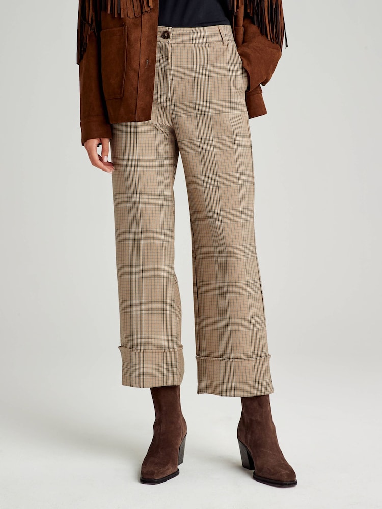 Emme by Marella Grey Danny Cuff Trousers - Image 1 of 1 Emme by Marella Grey Danny Cuff Trousers - Image 1 of 1