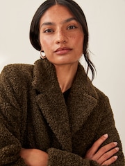 Emme by Marella Cream Jersey Long Coat - Image 5 of 5