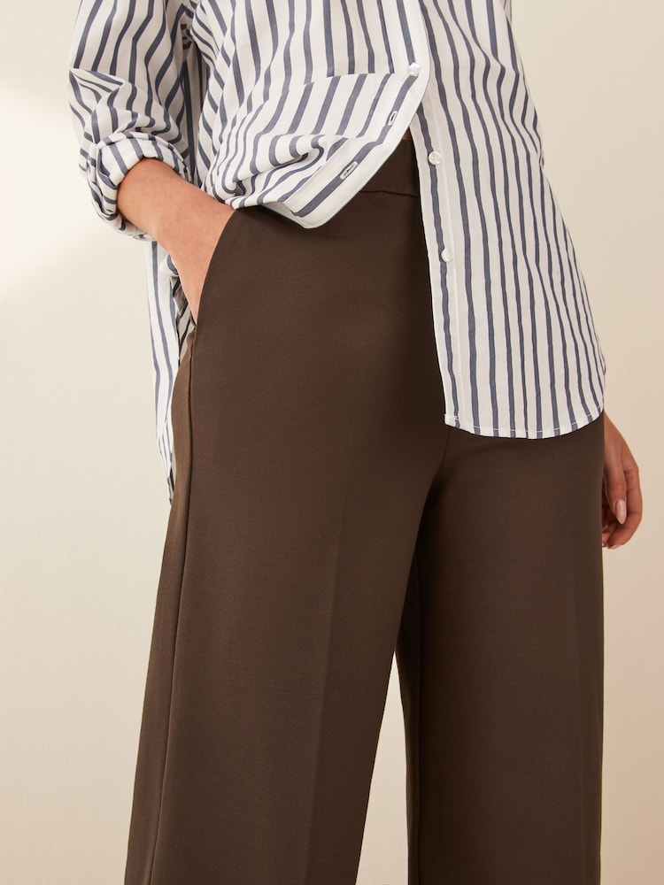 Emme by Marella Green Jersey Pressed Trousers - Image 4 of 4