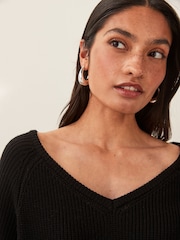 Emme by Marella Venice V-Neck Black Jumper - Image 4 of 5
