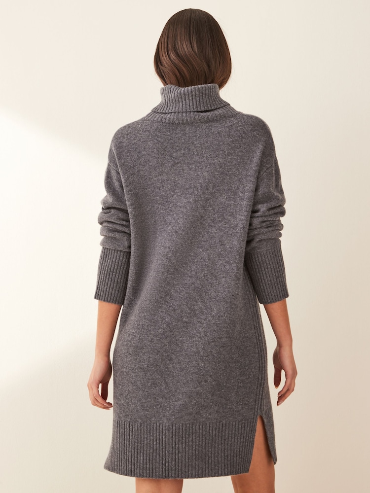 Emme by Marella Blue Fedra Rollneck Knitted Dress - Image 2 of 5