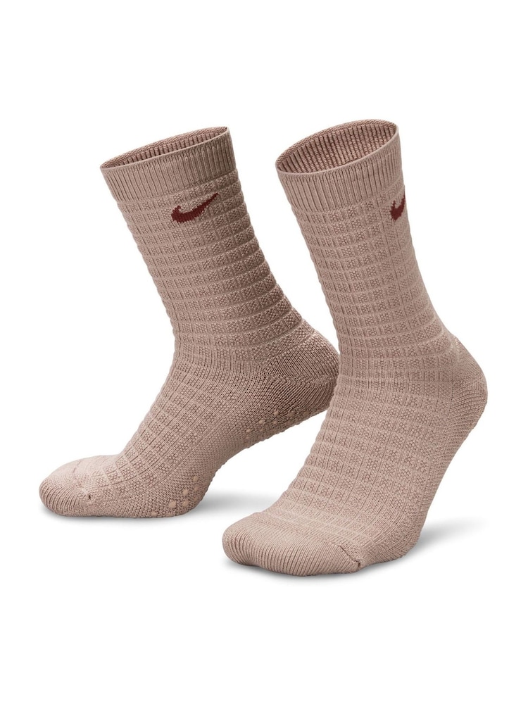 Nike Brown Cosy Dri-FIT Everyday House Socks - Image 1 of 4