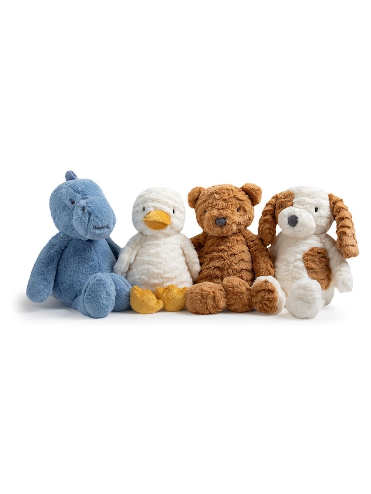 JoJo Maman Bébé Grey Patch Dog Soft Toy Plushie - Medium - Image 9 of 9