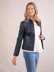 Lakeland Leather Navy Anthorn Leather Jacket - Image 2 of 9