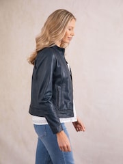 Lakeland Leather Navy Anthorn Leather Jacket - Image 4 of 9