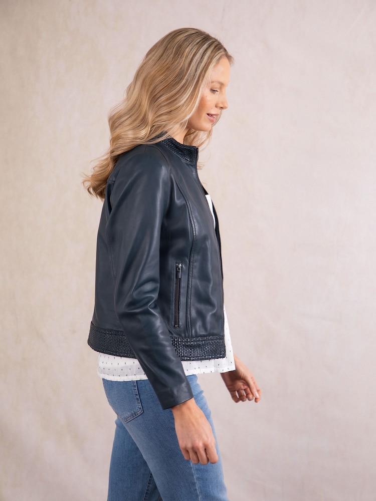 Lakeland Leather Navy Anthorn Leather Jacket - Image 4 of 9
