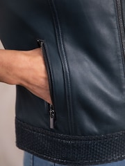 Lakeland Leather Navy Anthorn Leather Jacket - Image 6 of 9