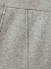 Reiss Soft Grey Melange Jett Knitted Front Seam Elasticated Joggers - Image 5 of 5