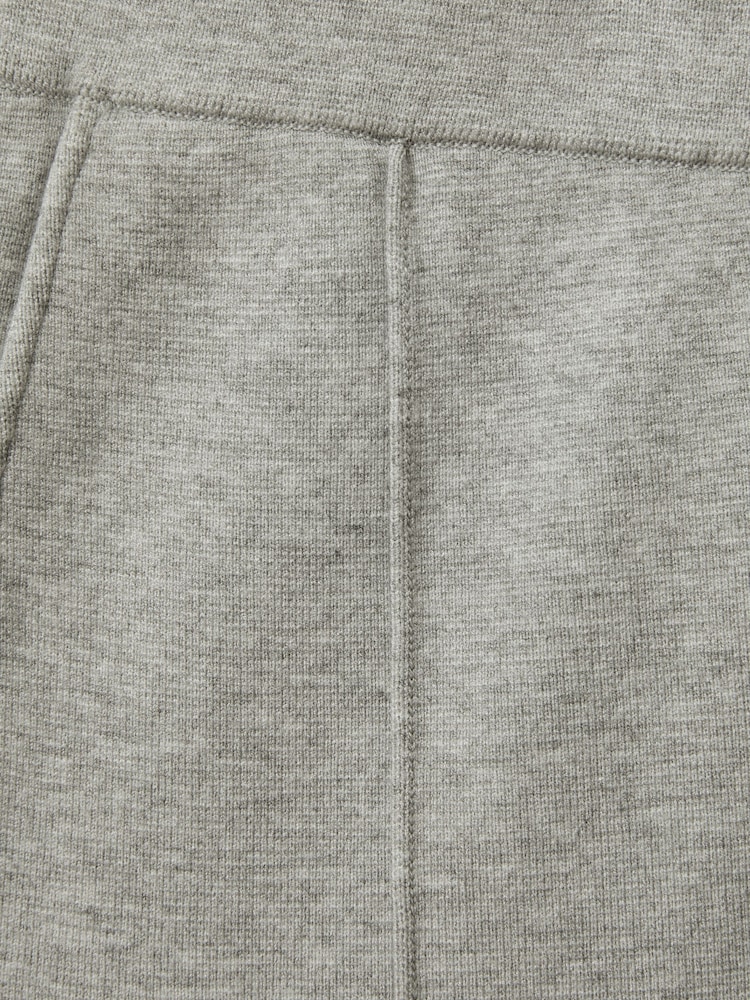 Reiss Soft Grey Melange Jett Knitted Front Seam Elasticated Joggers - Image 5 of 5