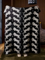 Black Tiger Knit Throw - Image 2 of 5