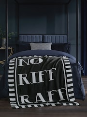 Black No Riff Raff Slogan Throw - Image 1 of 5