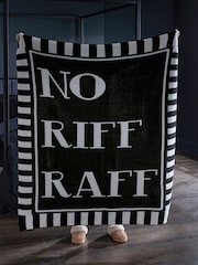 Black No Riff Raff Slogan Throw - Image 3 of 5