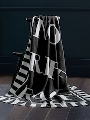 Black No Riff Raff Slogan Throw - Image 4 of 5