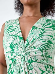 Roman Green Tropical Twist Stretch Maxi Dress - Image 5 of 5