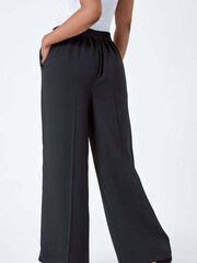 Roman Black Pocket Wide Leg Trousers - Image 3 of 5