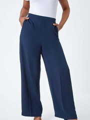 Roman Blue Pocket Wide Leg Trousers - Image 2 of 5