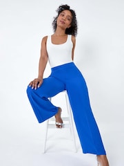 Roman Blue Pocket Wide Leg Trousers - Image 1 of 5