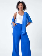 Roman Blue Pocket Wide Leg Trousers - Image 2 of 5