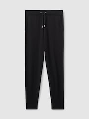 Reiss Navy Billings Merino Wool Blend Drawstring Joggers - Image 2 of 5