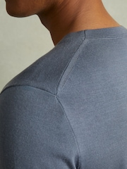 Reiss Airforce Blue Wessex Merino Wool Crew Neck Jumper - Image 2 of 4