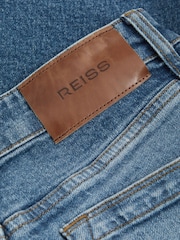 Reiss Mid Blue Crete Wide Leg Jeans - Image 5 of 5